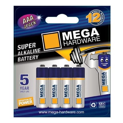 MEGA AAA 1.5V ULTRA DIGITAL ALKALINE BATTERY - 4PCS