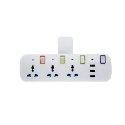 موزع كهربائي GKK GUOKANG بثلاثة مقابس و 3 منافذ USB