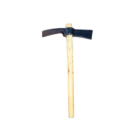PICKAXE AND AX WITH WOODEN HANDLE, 22 CM