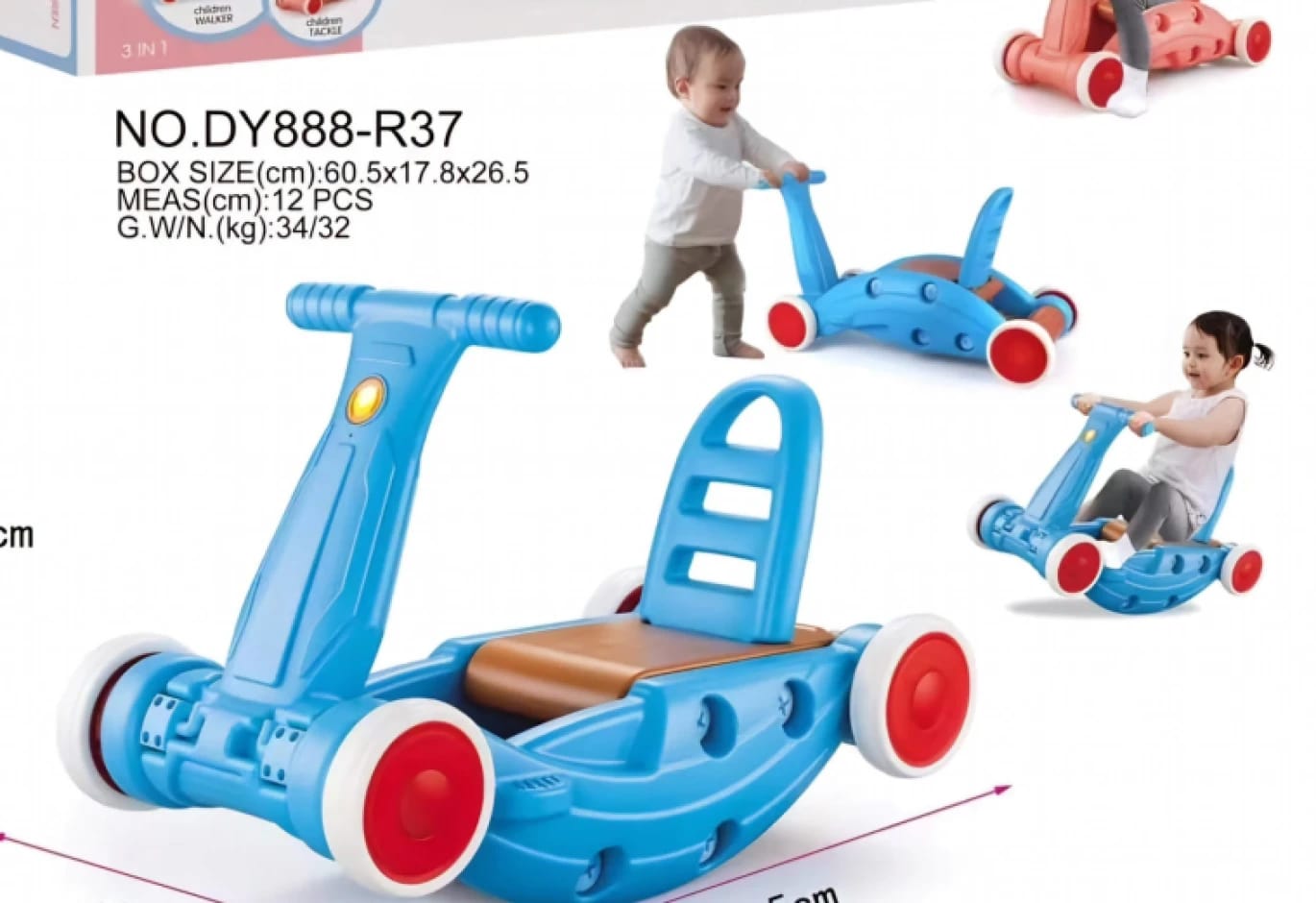 DY888-R37 Kids Walker and Ride-On Toy by Brand with Unique Design for Youngsters to Bring Joy and Fun, Enhancing Motor Skills in an Innovative and Safe Way