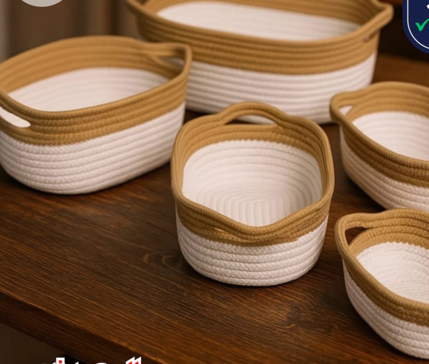 Cyprus Brand Rope Storage Basket - Elegant Geometric Design - Ideal for Modern Home Organization and Users Who Appreciate Beauty and Practicality in Storage