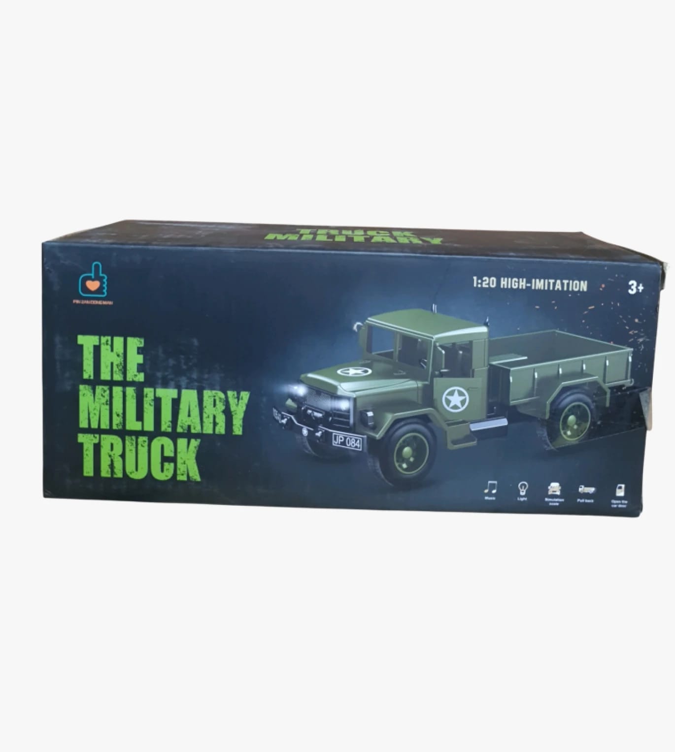 High-Quality Kids Military Toy Truck, Miniature White Vehicle Toy with Classic Design, Perfect for Boys and Girls Who Love Playing with Large Vehicles and Adventure Spirit.