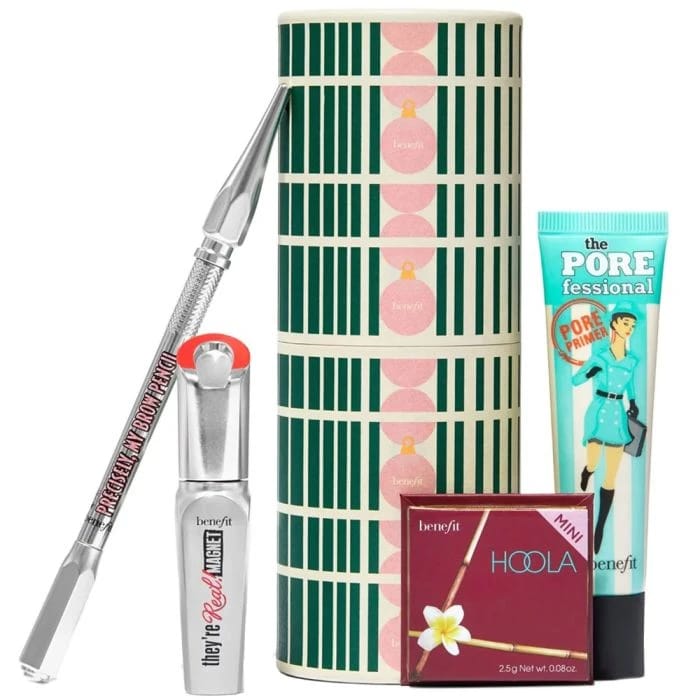 Benefit Making Spirits Glam Kit - Primer + Pencil + Mini Bronzer + Mini Mascara – Kit