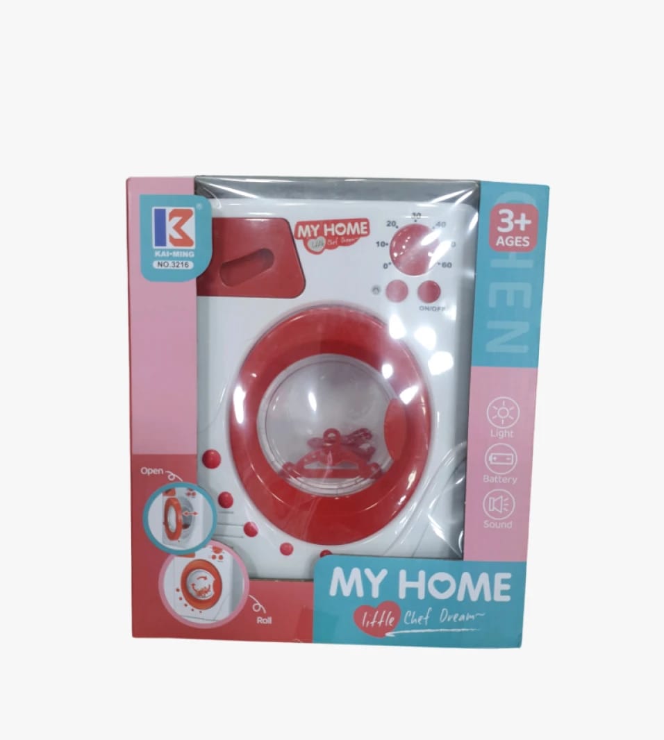 My Home Kids Washing Machine Toy, Contemporary and Quirky Design for an Enjoyable Play Experience for Children Above 3 Years, No Complex Details, Unique Fun for Youngsters.