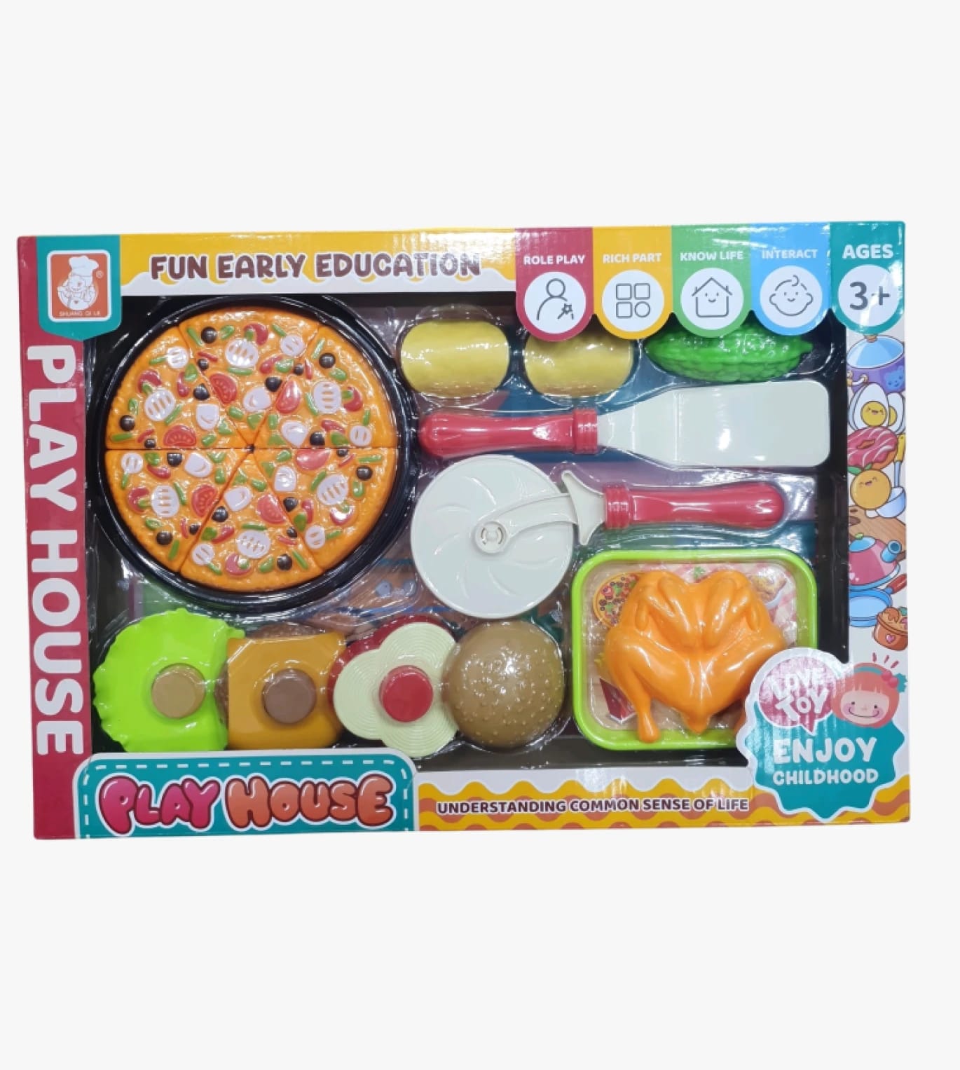 Play House Fun Kitchen Toy Set for Kids - Enjoyable Design, Interactive Educational Plastic Kitchen Accessories for Children Aged 3+, Engaging Toy with Rich Parts to Enhance Early Learning.