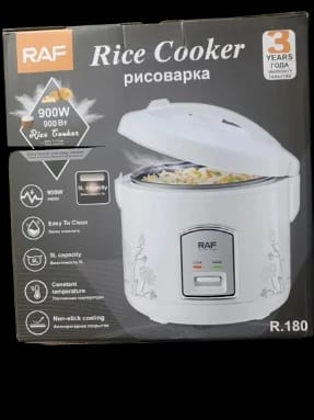RAF Modern Electric Rice Cooker with 900W Power and Floral Design for Convenient and Quick Home Cooking Experience