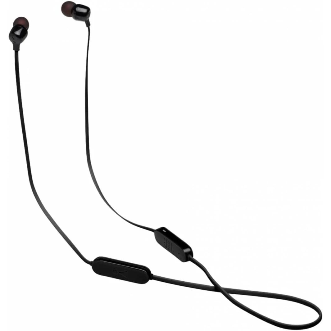 JBL Tune 125BT Wireless In-Ear Headphones, Pure Bass Sound, Bluetooth 5.0, 16H Battery, Magnetic Cable, Multi-Point Connection, Voice Assistant, 3-Button Remote with Mic - Black
