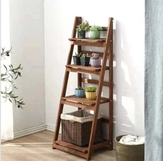 Wooden Multi-Shelf Plant Stand with a Modern Design for Indoor and Outdoor Spaces - Ideal Solution for Plant Enthusiasts to Enhance Space and Decor with Aesthetic Appeal and Ease of Use for Various Houseplants.