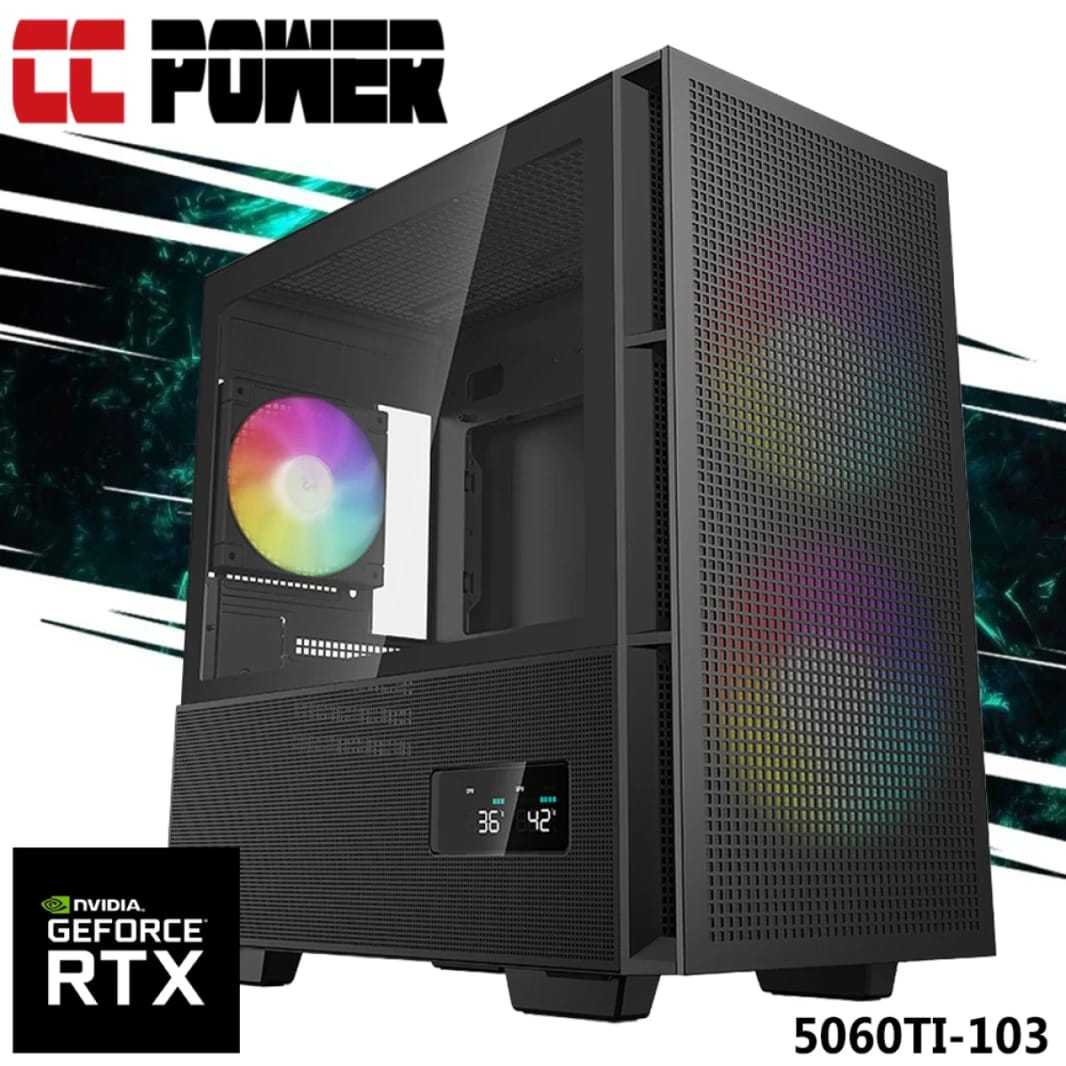 CC Power 5060TI-103 Gaming PC NEW 14Gen Intel Core i7 20-Cores w/ Nvidia RTX 5060 TI 8GB DDR7 & Advanced Air Cooler