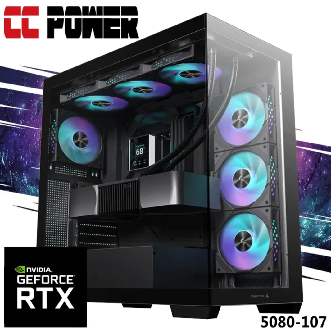 CC Power 5070TI-113 Gaming PC NEW 9Gen AMD Ryzen 9 9950X 16-Cores w/ Nvidia RTX 5070 TI 16GB DDR7 w/ DDR5 Memory & Liquid Cooler