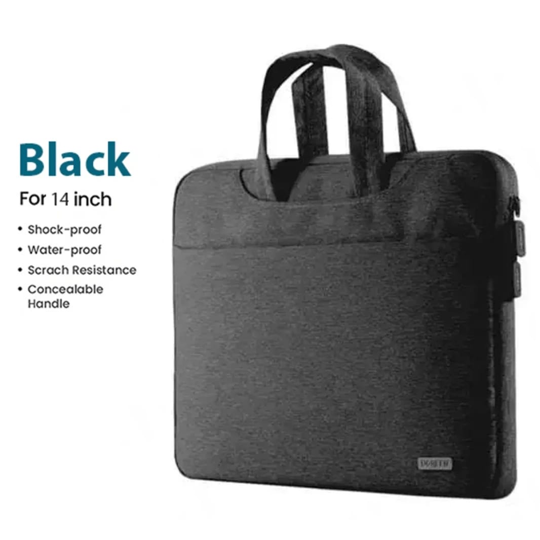 UGREEN LP516 Laptop Carrey Case 14" Water Resistant Soft Padded Reinforced Rubber Corners High-quality fabric - Black