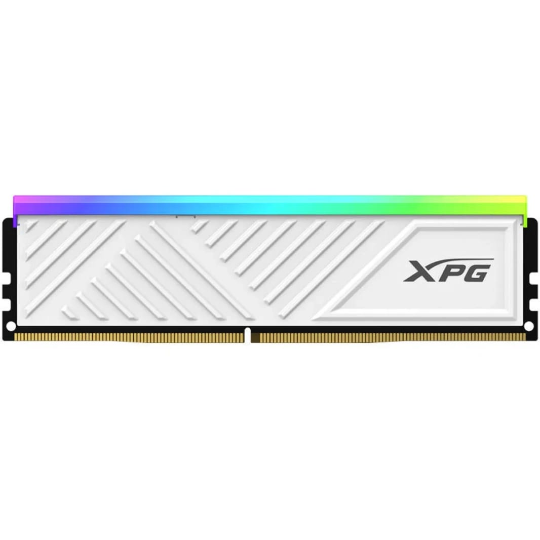 ذاكرة ADATA XPG SPECTRIX D35G DDR4 RGB للكمبيوتر المكتبي، 8 جيجابايت، 3600 ميجاهرتز، CL18، أبيض