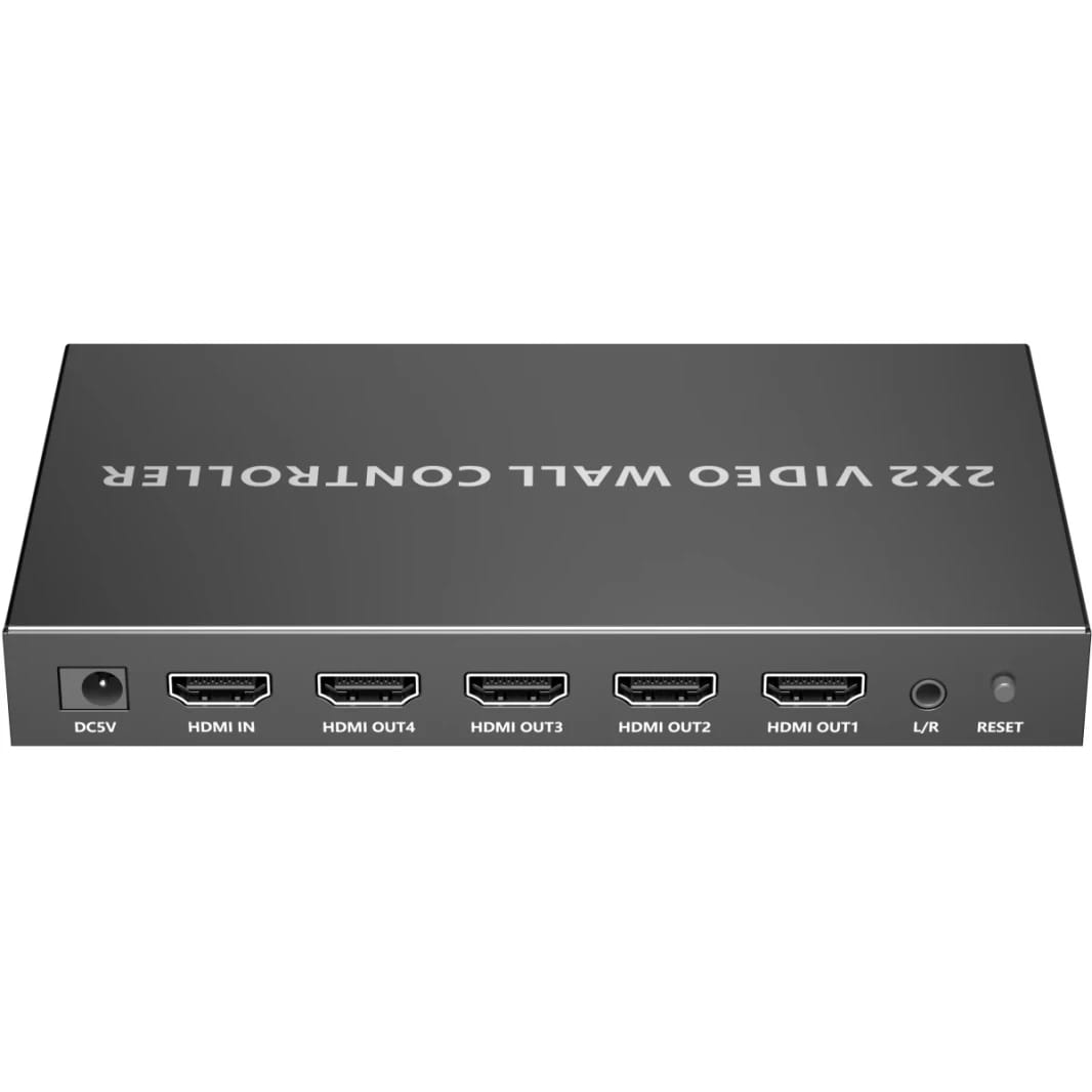 جهاز تحكم جدار الفيديو 2x2 من Lenkeng موديل LKV104VW بدقة 4K وتردد 60Hz