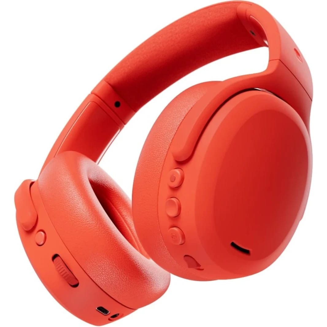 Skullcandy Crusher ANC 2 Wireless Over-Ear Bluetooth Headphones with Multi-Sensory Bass and Charging Cable, Active Noise Cancelling, Up to 60 Hours Battery, Microphone for iPhone Android - Plasma