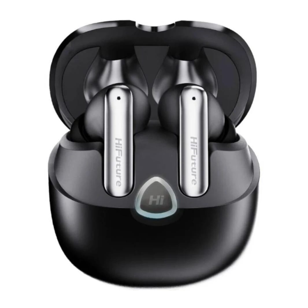 Hifuture Sonic AIR TWS Earbuds, ENC for Calls, Bluetooth 5.3, 25 Hours Playtime, IPX5 Sweatproof, Powerful Bass - Black