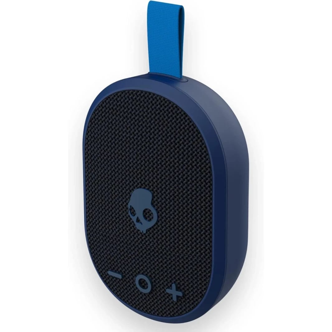 Skullcandy Ounce Wireless Bluetooth Speaker - IPX7 Waterproof Mini Portable Speaker with 16 Hour Battery, Downward Firing Passive Radiator, and Ballistic Nylon Carry Strap - Navy
