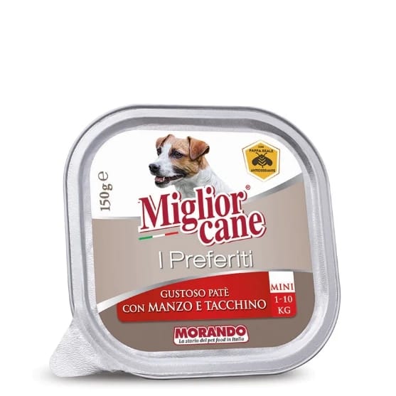 Morando I Preferiti Adult Mini Tasty Pate With Beef And Turkey 150g (12/pack)