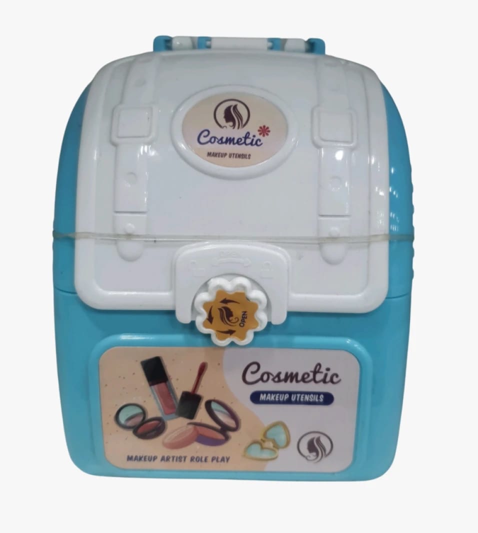 Cosmetic Makeup Utensil Set for Kids by Cosmetic, Portable Design with Vibrant Colors, Perfect for Role Play for Girls and Boys Interested in Arts, Adding a Creative Touch to Their Daily Play.