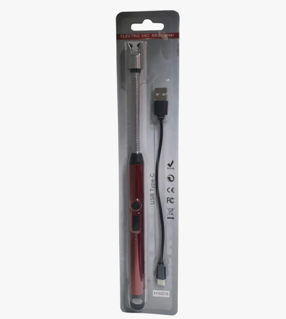 Electric Arc BBQ Lighter for Cooking and Grilling with Stylish and Ergonomic Design, Equipped for Cooking Enthusiasts with Modern Features and USB Charging Accessories for Convenience.