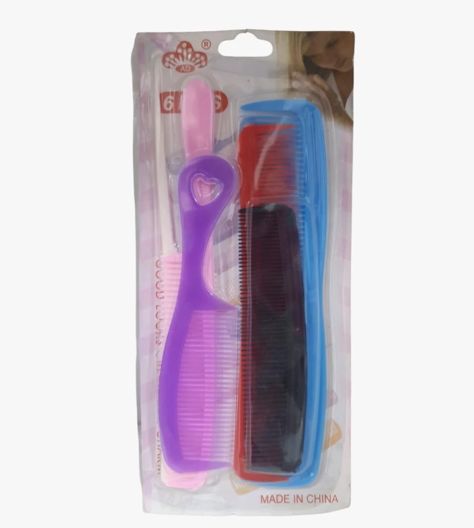 Superb Family Pack of Combs - Set of Unbreakable Combs with Unique Crown Logo Design for Various Hairstyling and Grooming Needs for All Individuals