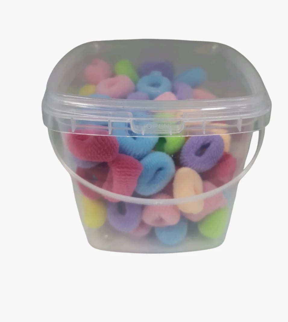 Children's Multi-Color Hair Tie Set from a Notable Brand in Durable Container, Easy to Use and Perfect for All Occasions, Ideal for Enhancing Kids' Comfort and Style.