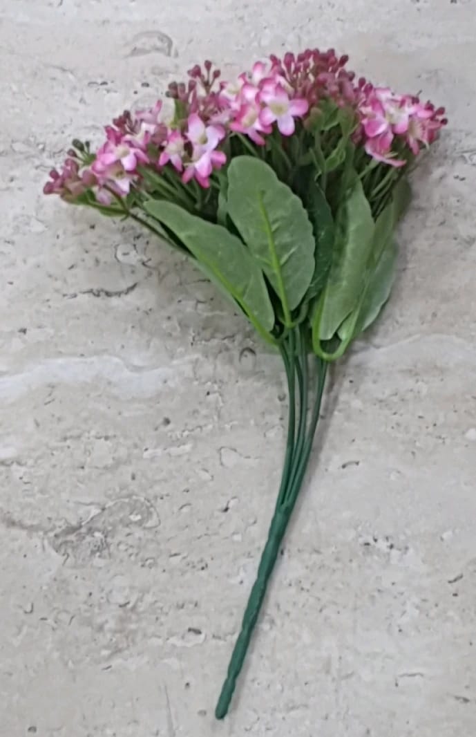 Stunning Artificial Flower Bouquet in Pink Shades with Green Leaves, Perfect for Home and Office Decoration and Adding Elegance to Every Special Occasion