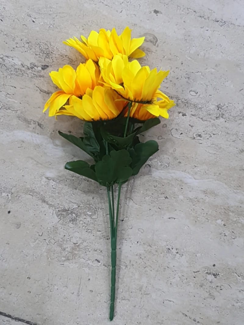 Decor Garden Brand Artificial Sunflower Bouquet for Homes and Offices with Bright Decorative Design Perfect for Any Interior or Exterior Spaces with High-Quality Craftsmanship and Intricate Details