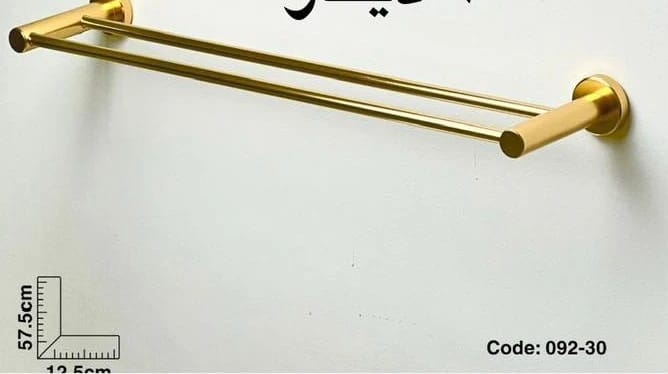 Luxury Towel Rack with Golden Design and Double Bars for Stylish Homes and Apartments Seeking Elegance and Quality