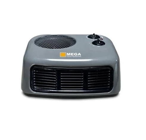 Mega Electric Fan Heater, 2000W, 2 Heat Settings, Grey