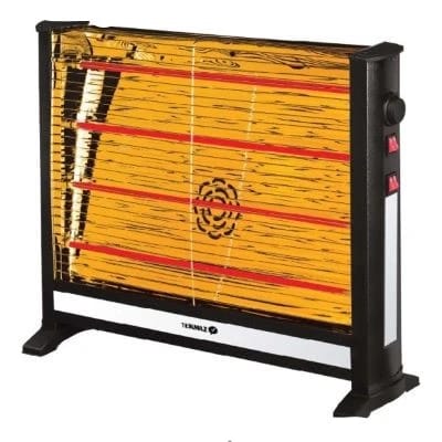 Tekmaz 2200W Electric Heater with Thermostat - Black