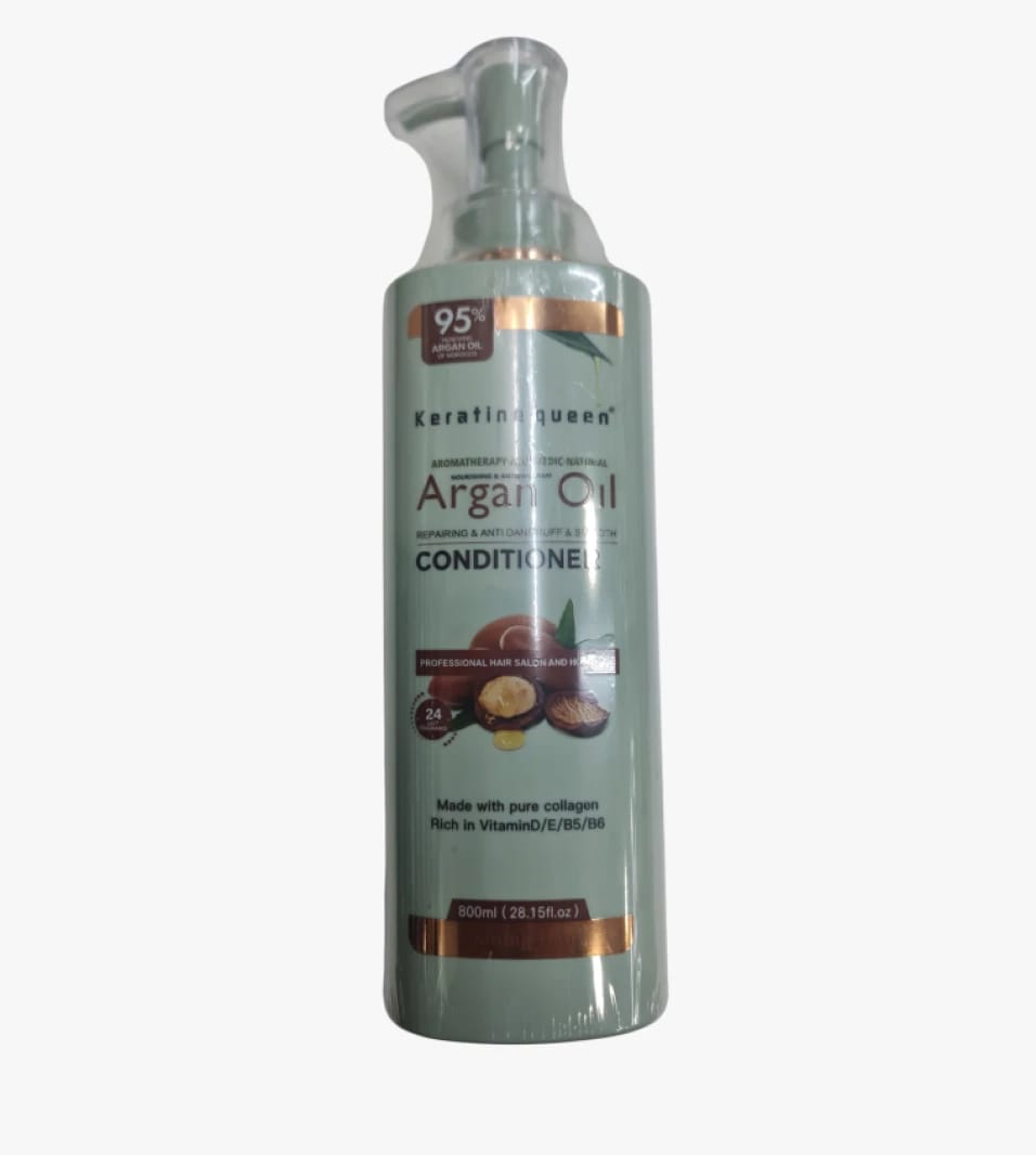 Keratin Queen Argan Oil Conditioner for Hair Repair and Anti-Dandruff for Women and Men