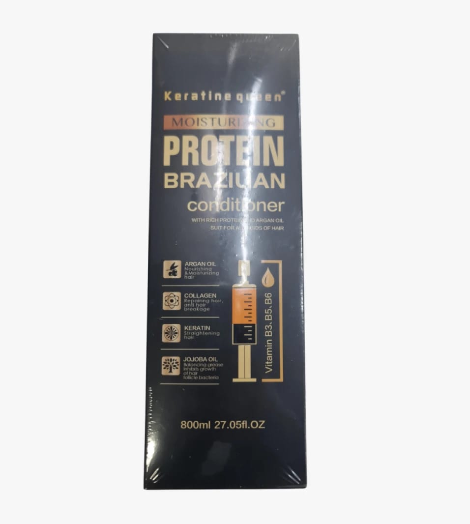 Keratine Queen Moisturizing Protein Brazilian Conditioner with Natural Ingredients for Perfect Gentle Hair for All Types