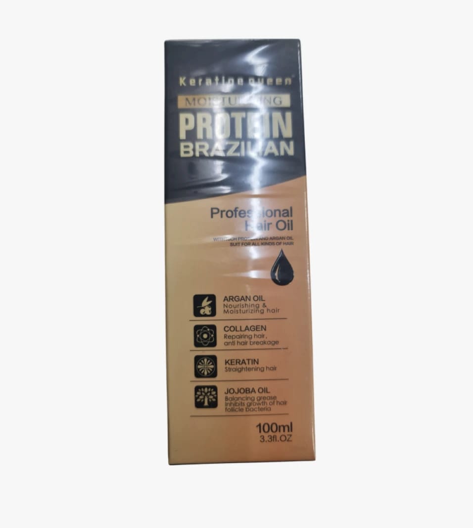Keratin Queen Professional Hair Oil with Argan Butter & Collagen for Smoothing and Moisturizing for Women & Men