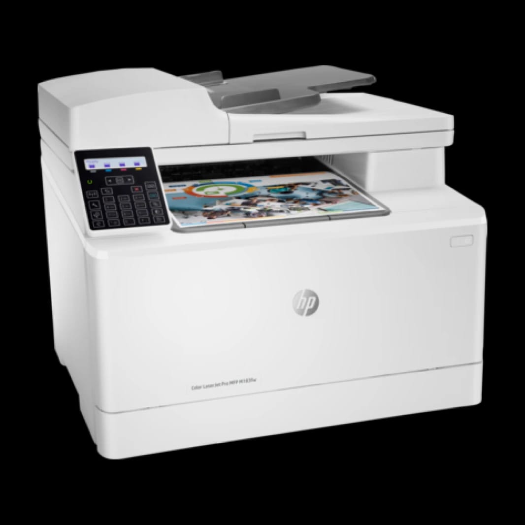 HP LaserJet Pro MFP M183FW All-in-One Wireless Color Laser Printer, Print - Copy - Scan - Fax, 16ppm, 600x600 dpi, Mobile Printing, 2-line Display, Auto-On/Off Technology, with DE Printer Cable