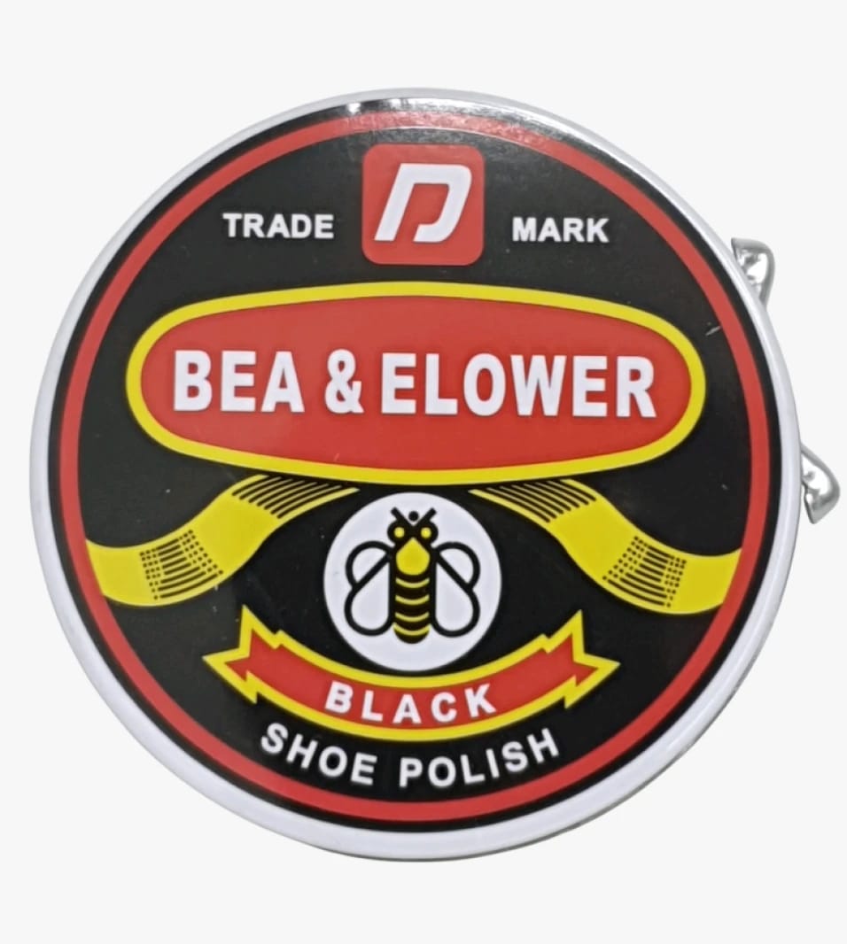Bea & Elower Black Shoe Polish for Women and Men, Classic Design, Perfect Shine, Ideal for All Types of Footwear.