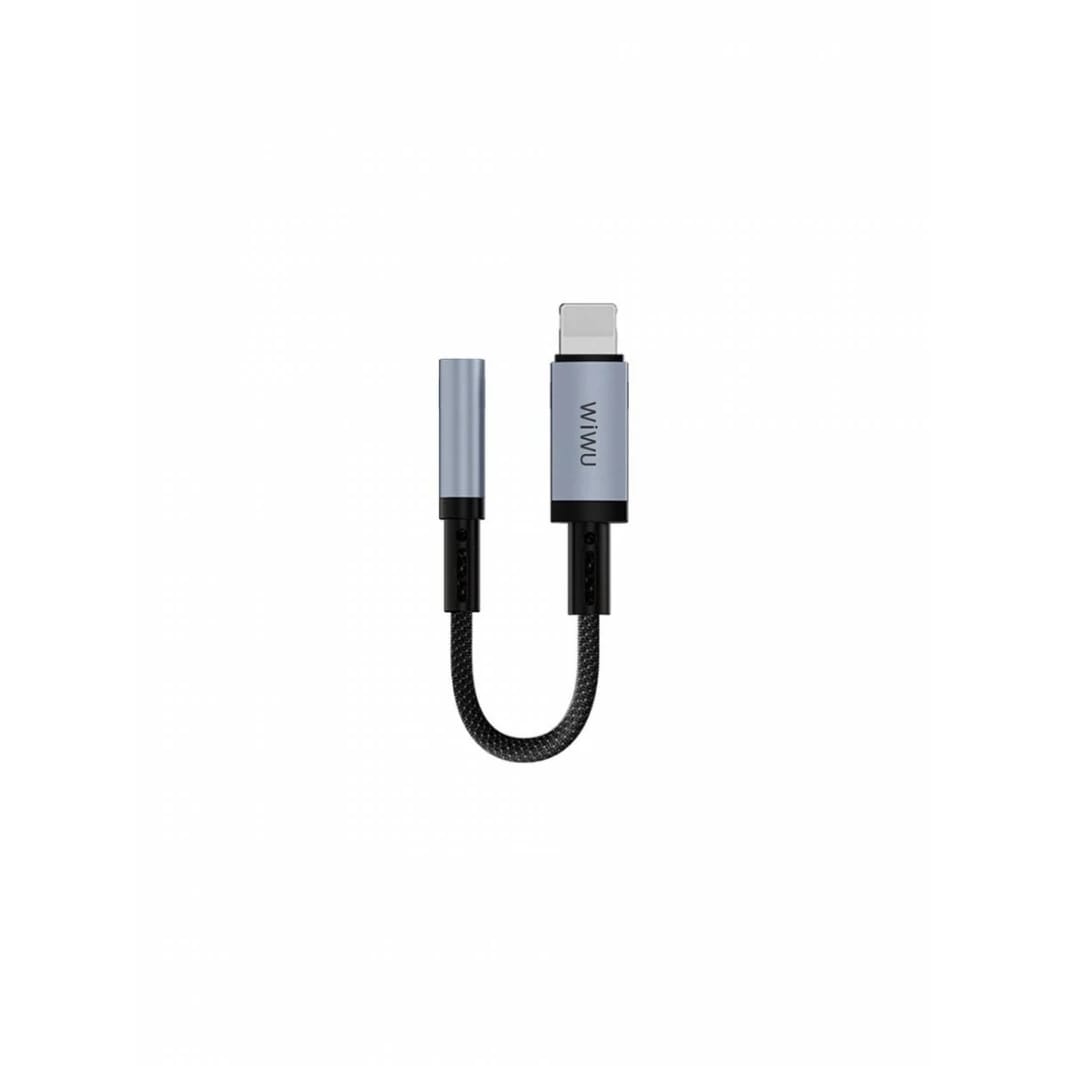 Wiwu Lightning to 3.5mm Aux Converter Audio Adapter Wiwu WI-C047 Legend Series 15cm - Black