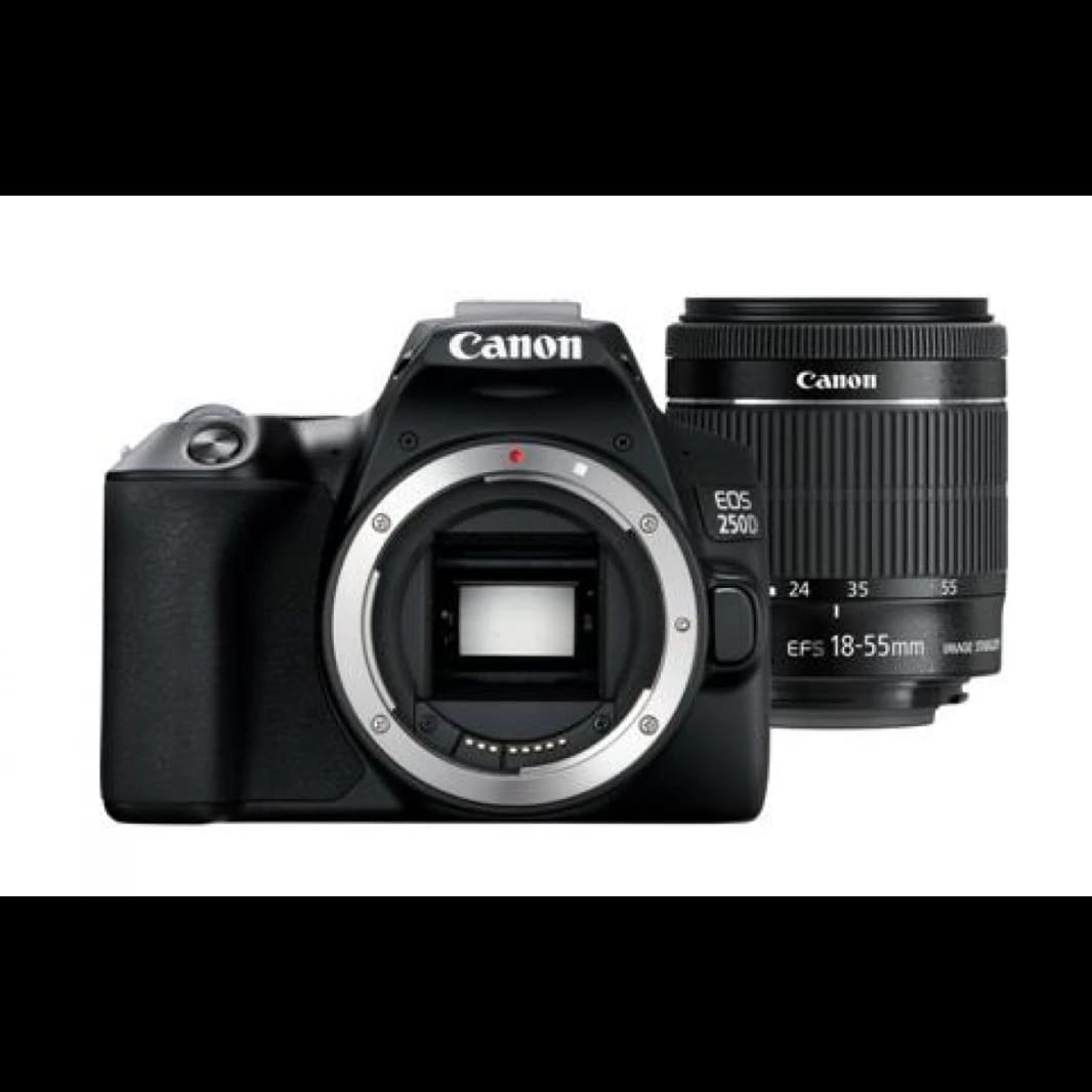 Canon EOS 250D + EF-S 18-55mm f/3.5-5.6 III SLR Camera Kit 24.1 MP CMOS 6000 x 4000 pixels Black