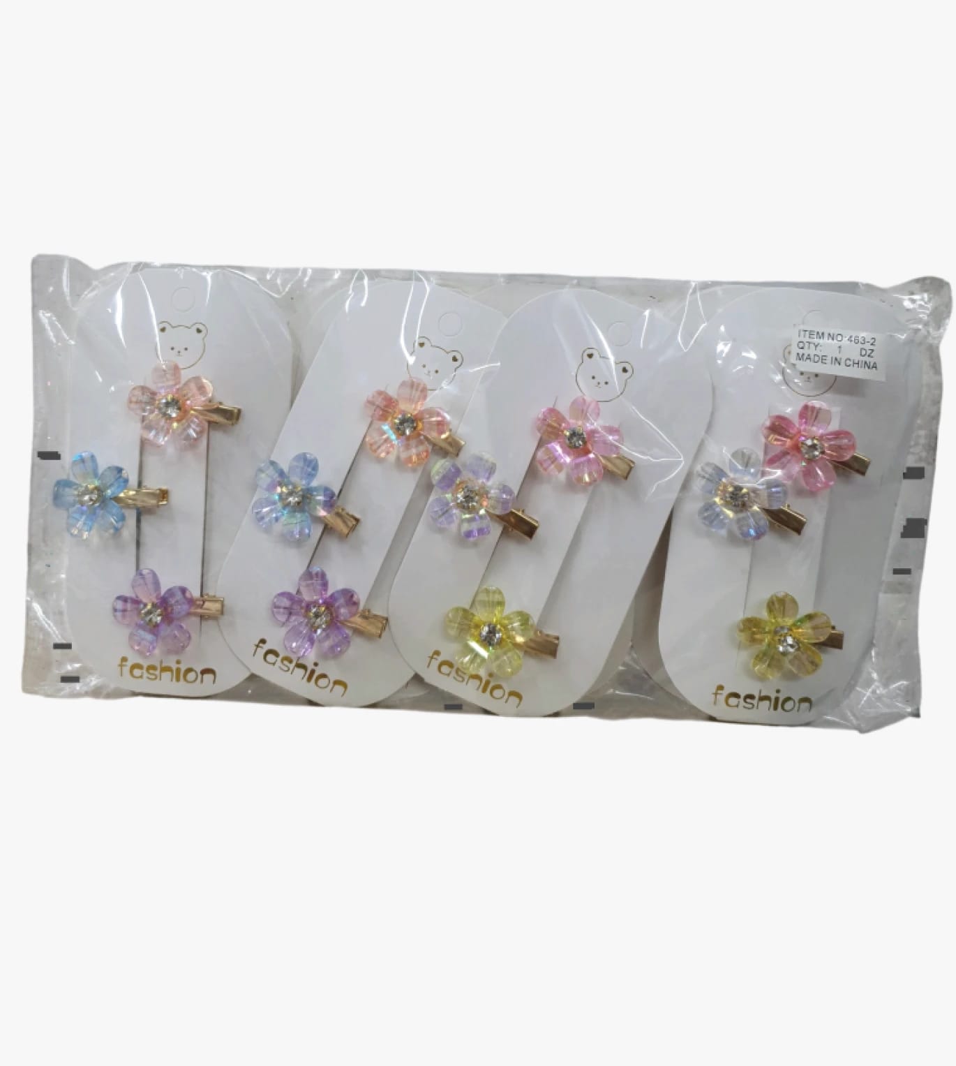 Elegant Fashion Hair Clip Set with Colorful Crystal Flower Design for Young Women and Girls Add a Glamorous Touch to Their Daily Style