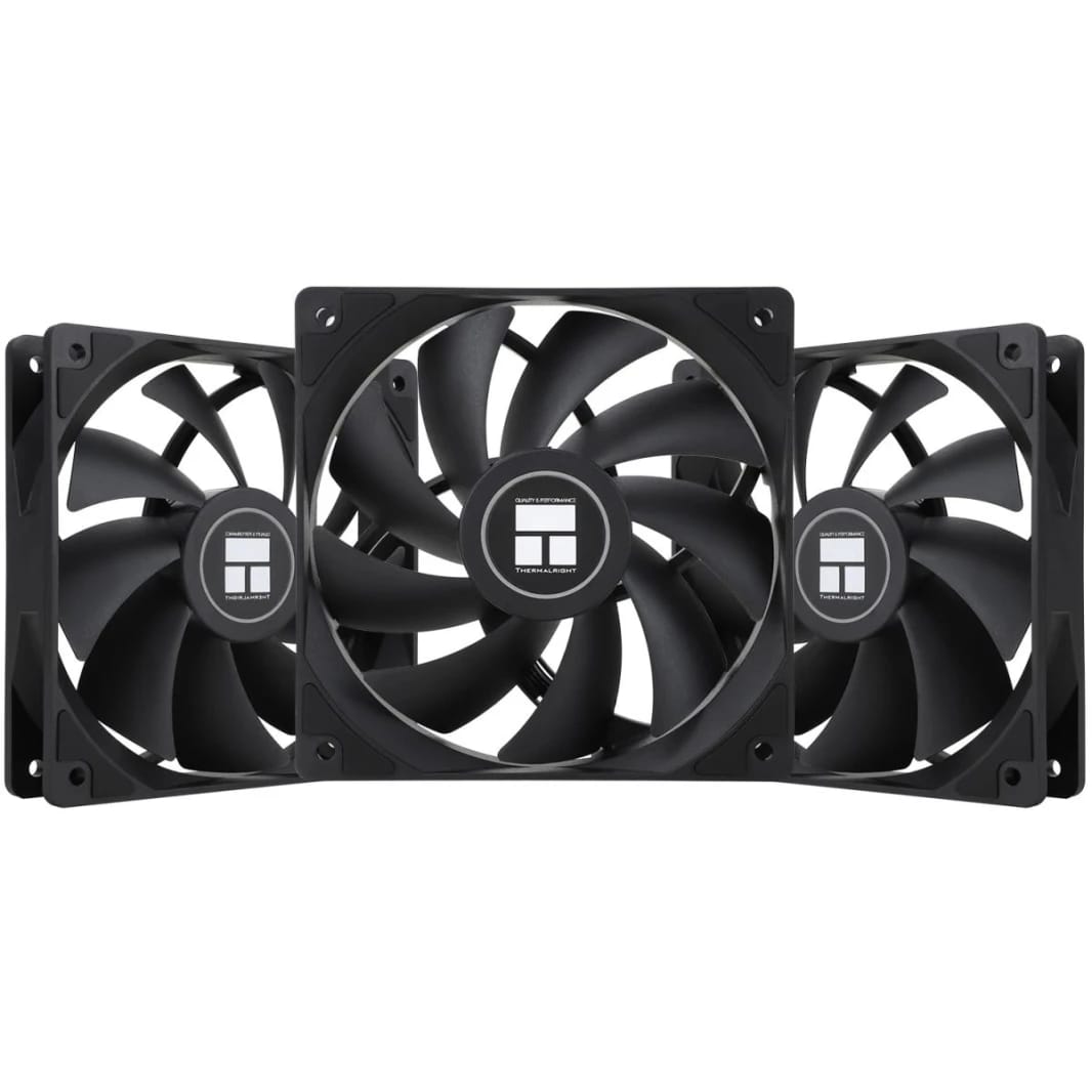 Thermalright TL-C12C X3 (Black / Non-LED) Balance Performance 120mm PWM Cooling Fan Kit 3in1 w/ S-FDB Bearing