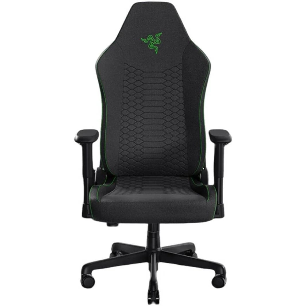 Razer Iskur V2 X (Black) Fabric Ergonomic Gaming Chair w/ High Density Foam Cushions, 2D Armrests, Wide Seat Base, Built-in Lumbar Support, Up To 136kg Max Weight & Up to 152° Recline