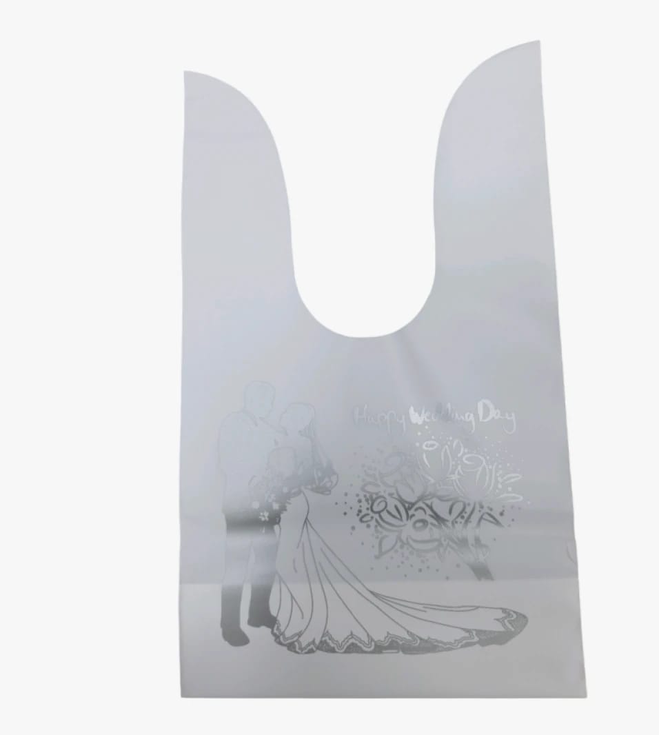 Elegant Wedding Gift Bag with Stunning Bride and Groom Design for Couples and Newlyweds - Perfect for Special Occasions and Gifts.