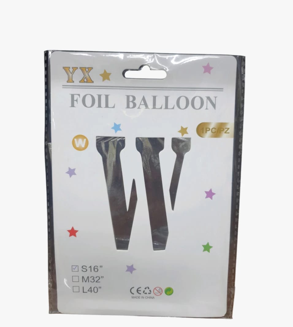 YX Foil Balloon Letter W Innovative Design for Celebrations and Parties for All Ages
