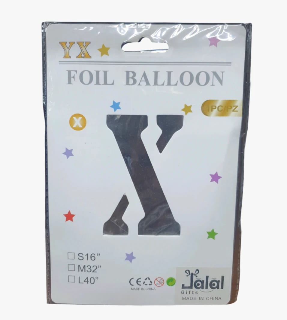 YX Foil Balloon Featuring the Letter X Designed for Special Occasions with Size Options from YX