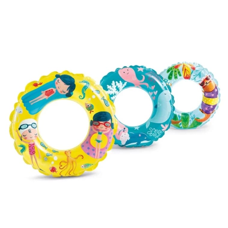 عوامة سباحة قابلة للنفخ للمرح الصيفي من انتكس، تصميم متنوع، 61 سم
