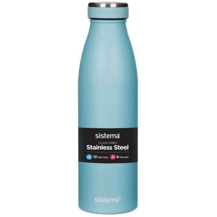 Sistema Stainless Steel Bottle, 500ml, Blue