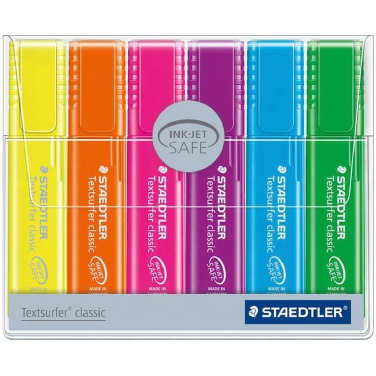 Staedtler Textsurfer Highlighters Classic Rainbow Pack of 6