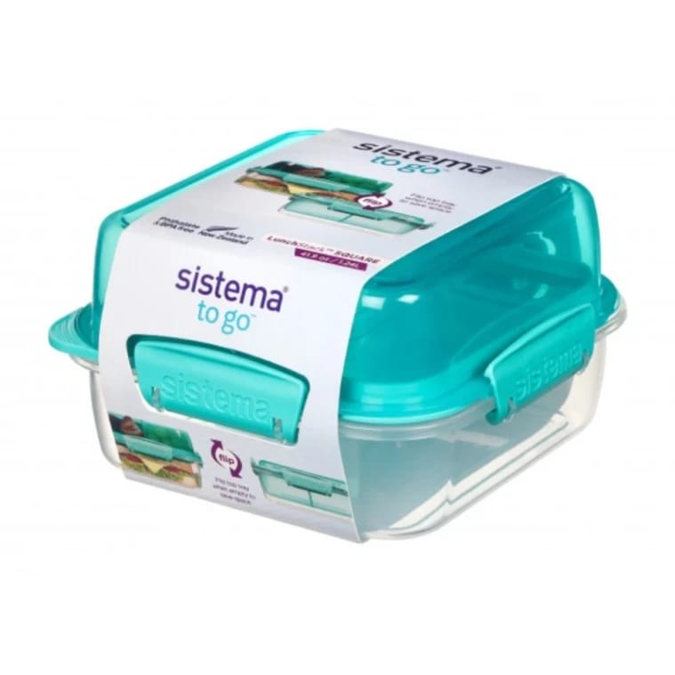 Sistema - 1.24L Lunch Stacker To Go - Turquoise