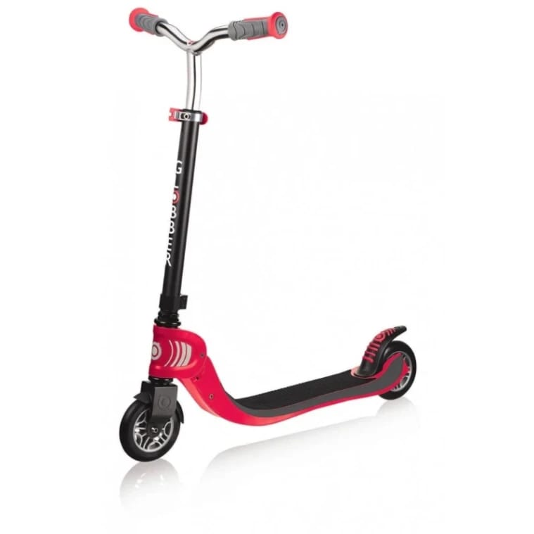 Globber Flow 125 Foldable Scooter, Black & Red