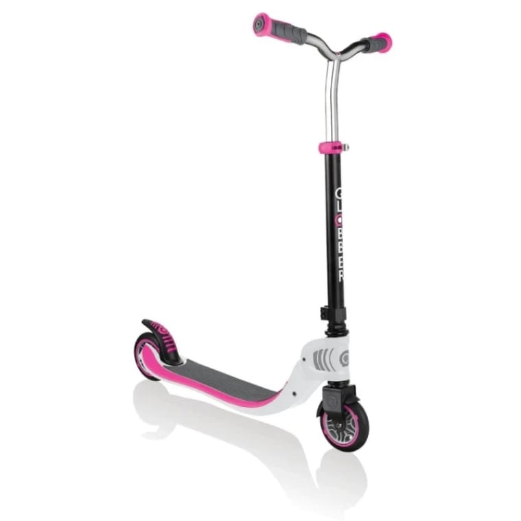 Globber Flow 125 Foldable Scooter, Black and Pink