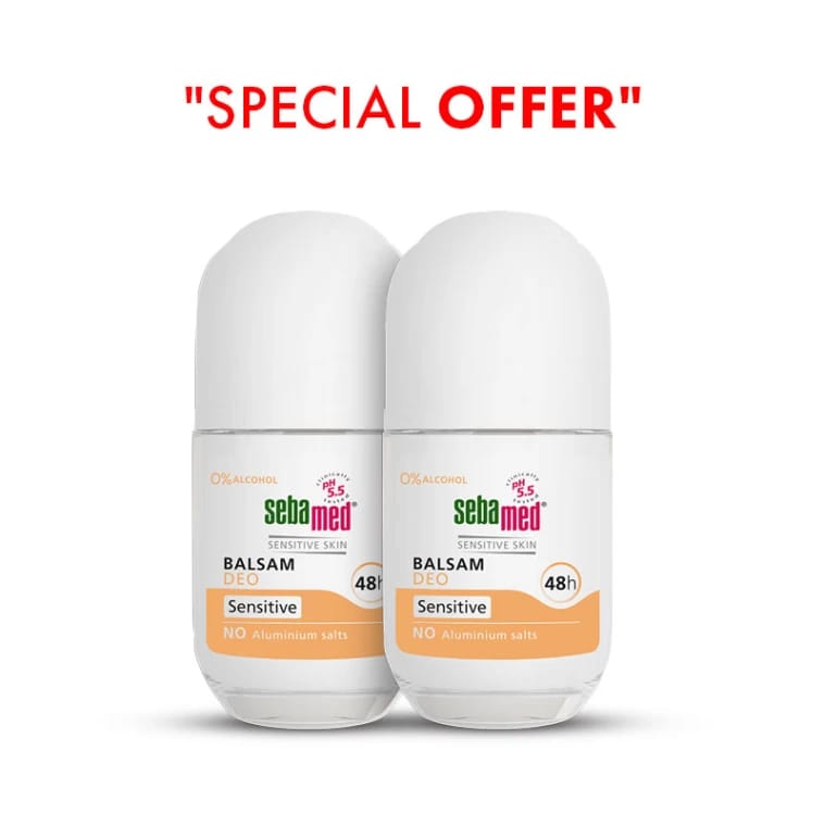 SEBAMED Deodorant Roll-On Balsam 50ml Offer * 2